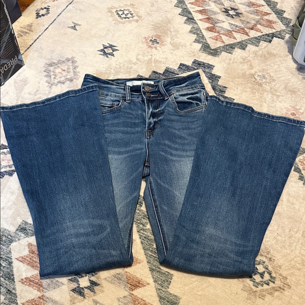 Women’s high rise flare blue jeans